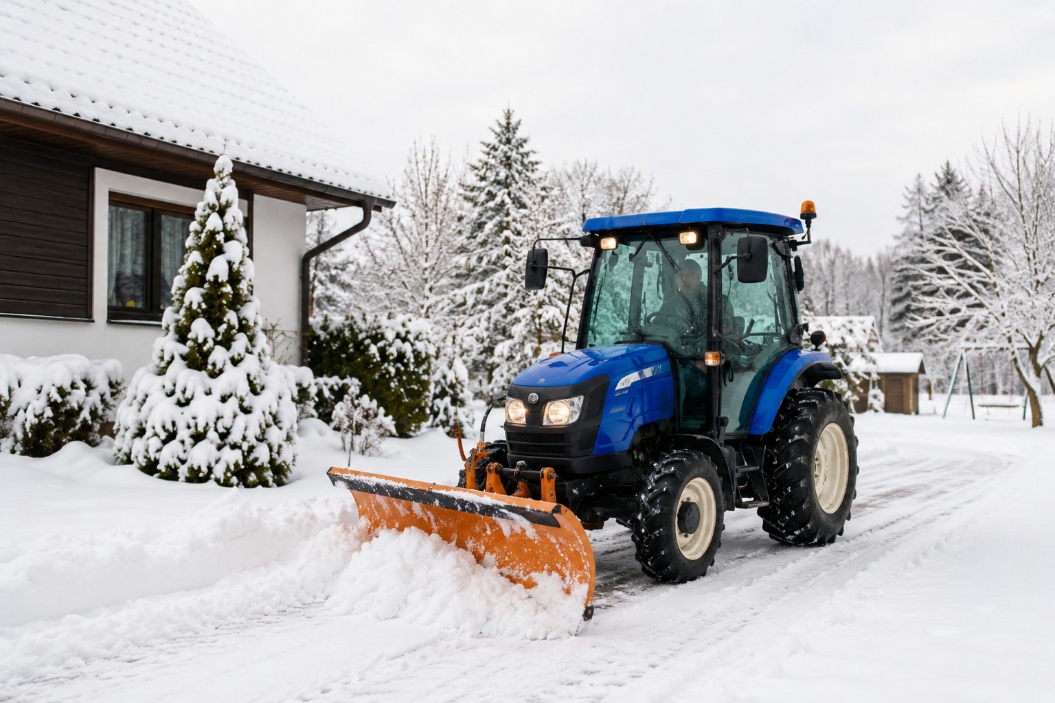 Väiketraktor koduaias. Mascus